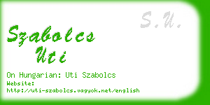 szabolcs uti business card